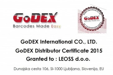 LEOSS je certificiran partner Godex tiskalnikov nalepk